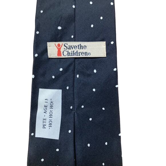 Save The Children Pete Age 13 Ho Ho Ho Santa Claus Sleigh Christmas Necktie - Picture 4 of 7